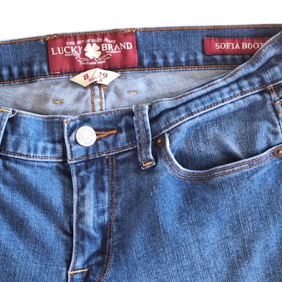 Lucky Brand Jeans Sofia Boot Regular 8/29 Mid Rise Curvy Fit Bootcut 30" inseam - Picture 5 of 16
